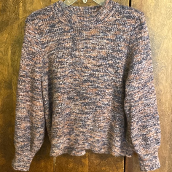 EUC Madewell Space dyed Eaton puff sleeve sweater, L - Picture 6 of 8